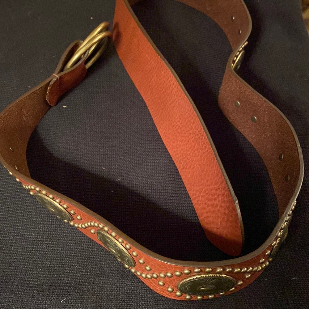 Boho leather belt